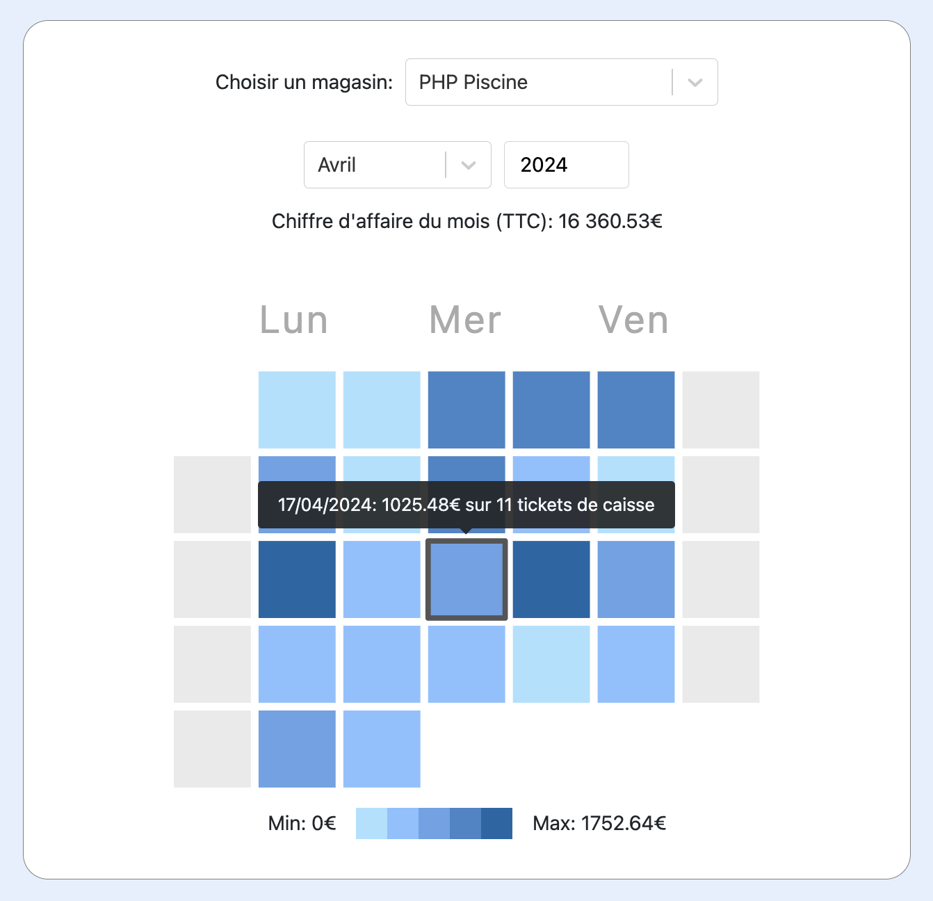 Capture d'écran du module magasin LEBIN